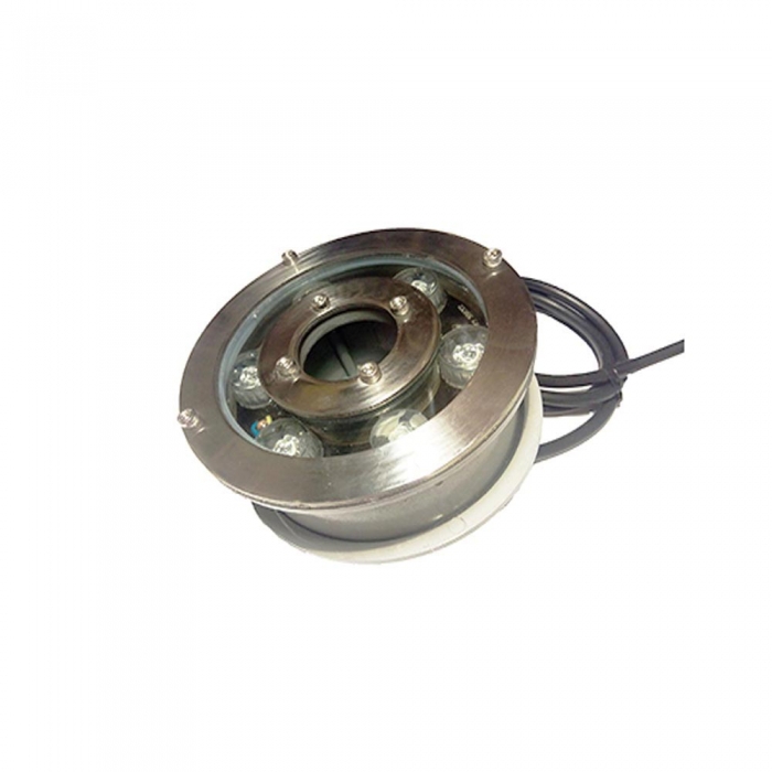 پرژکتور دور نازلی 6 ولت RGB ال ای دی مدل A14S با استاندارد IP68 2 چراغ ۶ وات ۲۴ ولت دور نازلی RGB مدل A14S