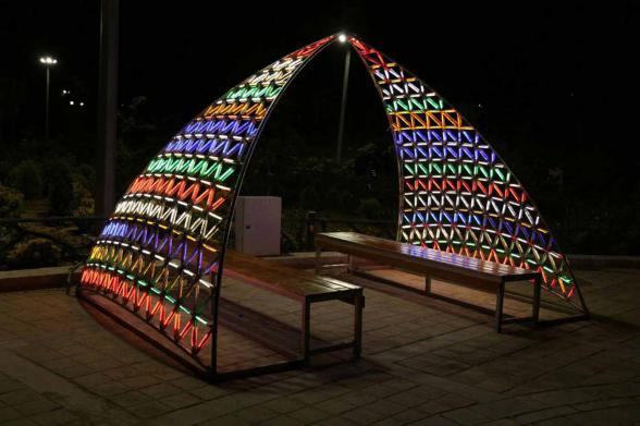 المان نوری شهری در پارک - مدل آلاچیق