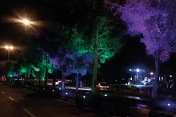نورپردازی حد فاصل میدان آزادگان و بسیج شهر نجف آباد