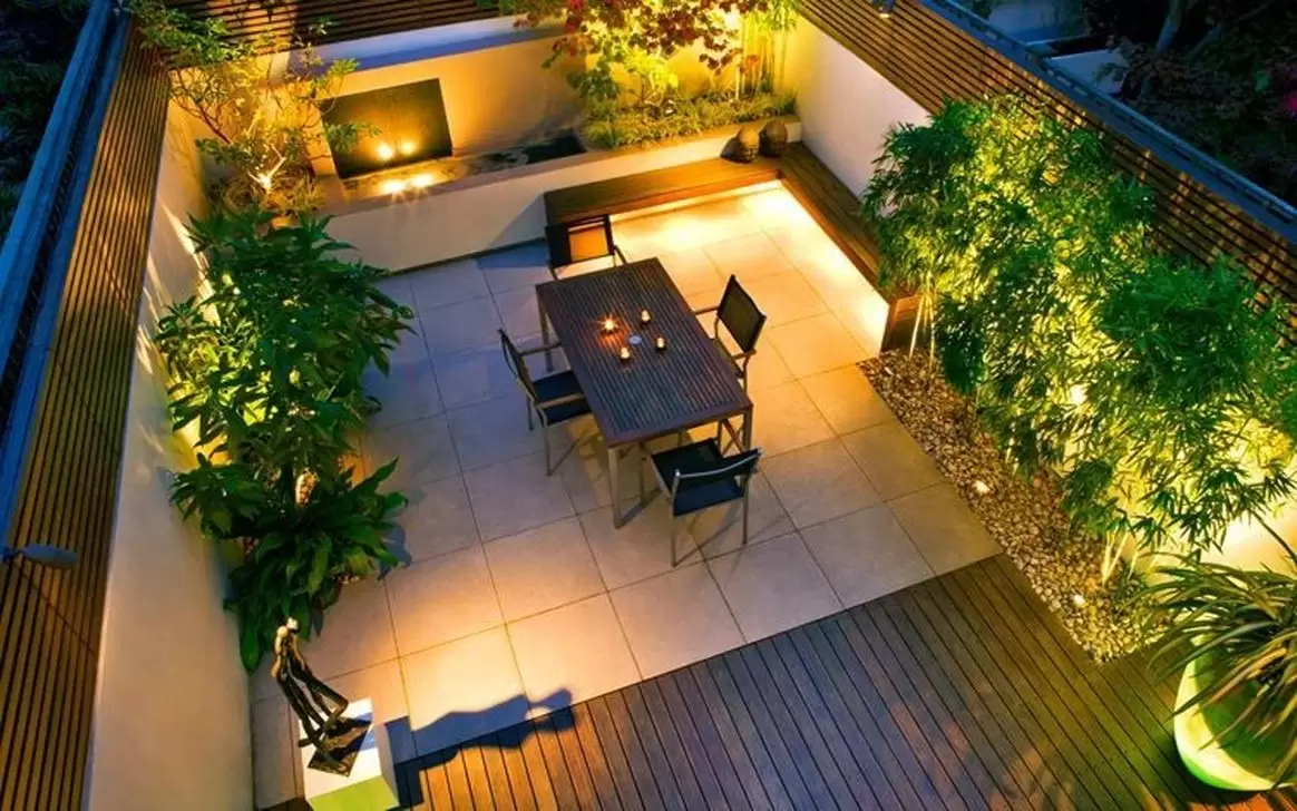 نورپردازی باغ - همه چیز درمورد نورپردازی باغ 5 نورپردازی گیاهان و درخت ها از زیر